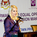 Crown Princess Mette-Marit spoke at the opening of a seminar on gender equality (Foto: Gorm Kallestad / Scanpix)